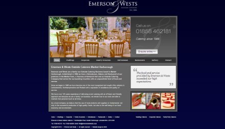 A screenshot of the Emerson And Wests Website